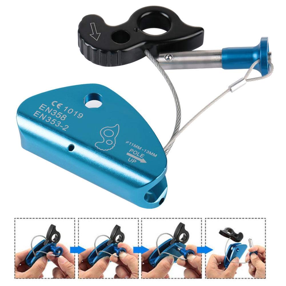 Selbstbremsen Stop Climbing Karabiner Seilklemme Halte Abseilring Kletterzubehör Zubehör Sicherheitsseil Selbsthemmender Riser