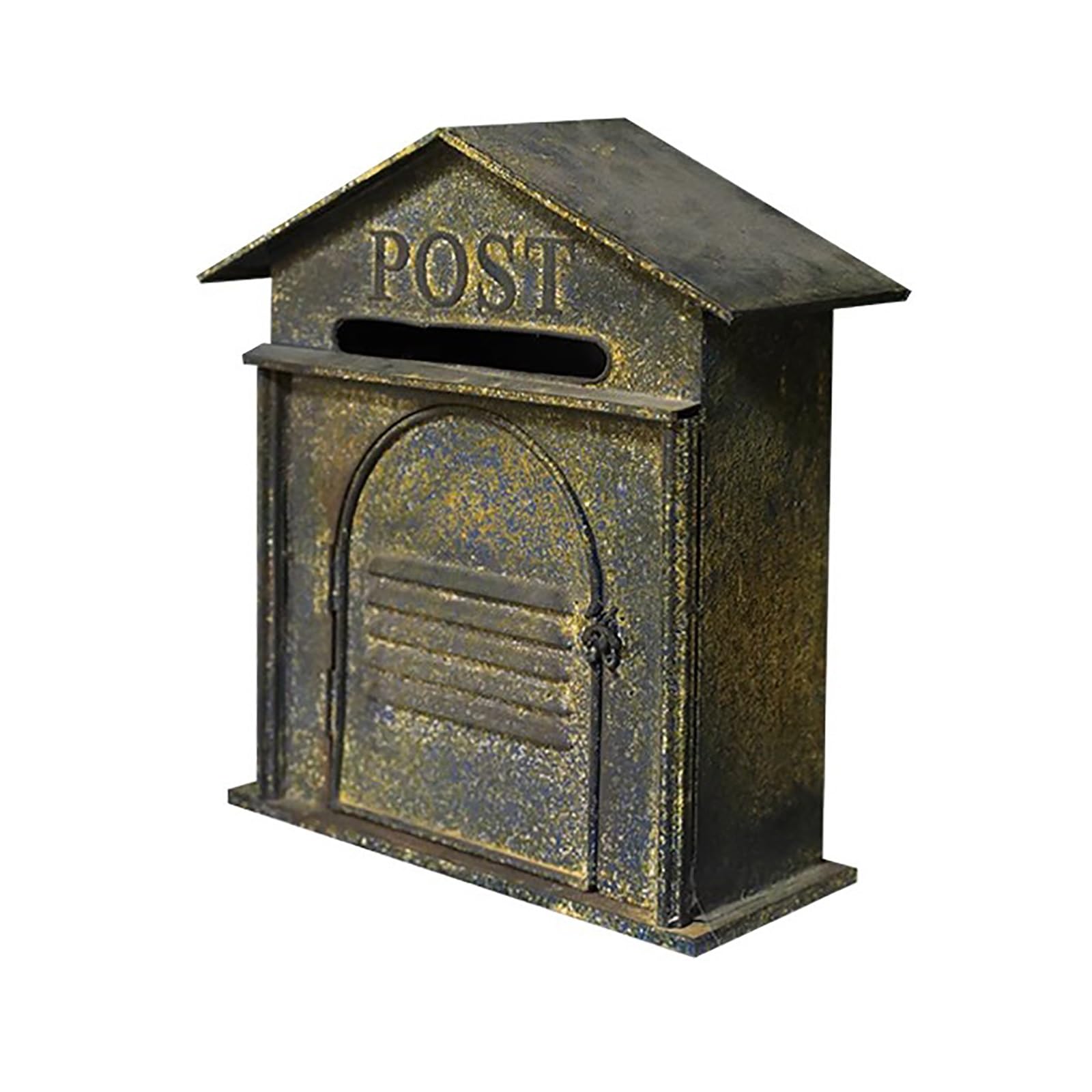 Email address, Retro Nostalgic Wrought Iron Mailbox, Sturdy and Durable, Suitable for Outdoor Garden Storage Decoration