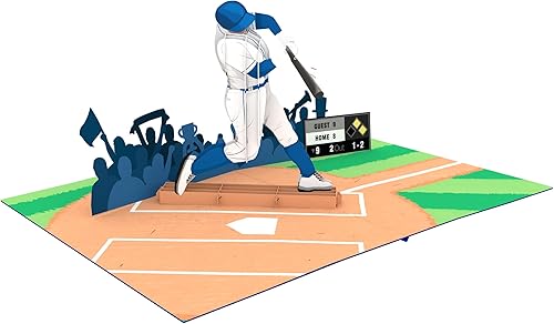 Béisbol  Tarjeta de felicitación desplegable 3D para todas las ocasiones  amor, cumpleaños, Navidad, deportes, felicitaciones  Nota de mensaje