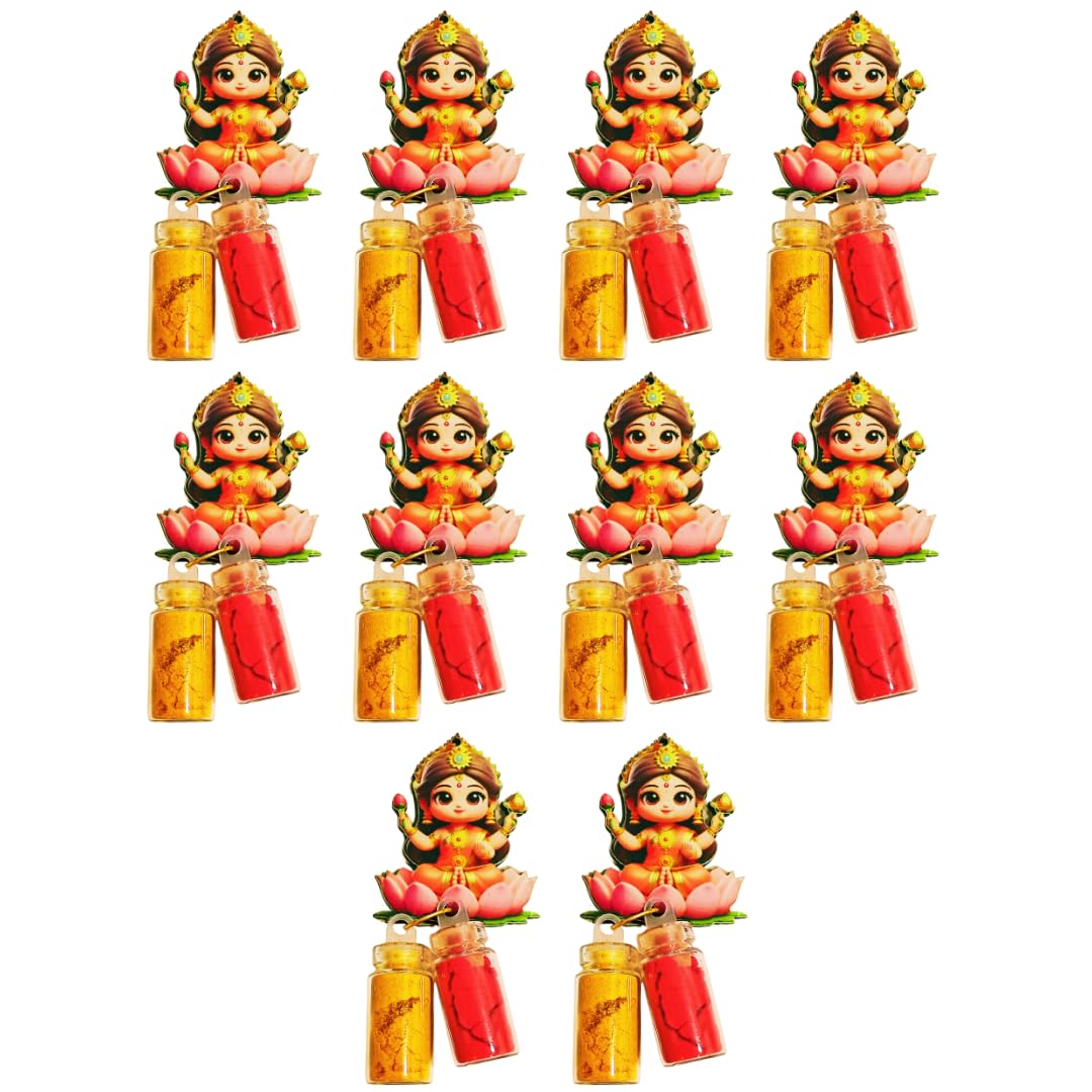 MDF Pasupu Kumkum - Return Gifting Pasupu Kumkum - MDF Haldi Kumkum Gifting - Pasupu Kumkum for Thamboolam - MDF Pasupu Kumkum Return Gifting (Lakshmi)-image-28