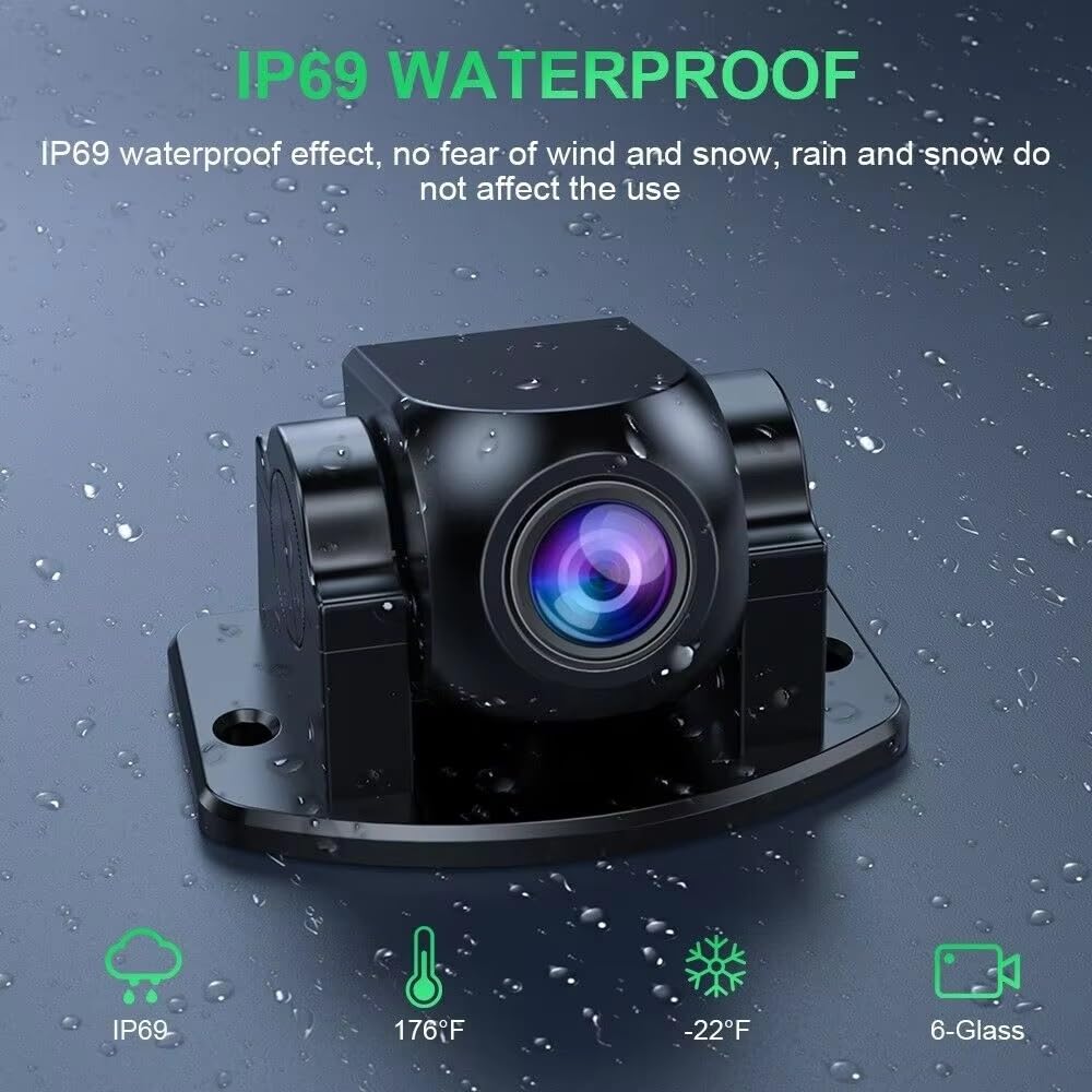 Cámara Trasera Camara Cámara De Marcha Atrás HD Impermeable para Coche Visión Delantera Y Trasera Cámara De Respaldo para Estacionamiento Visión Nocturna