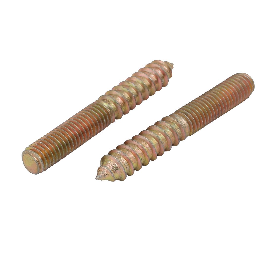 Aexit M8x60mm Carbon Home Hardware Steel Zinc Plated Hanger Bolt 12pcs Model:99as629qo307