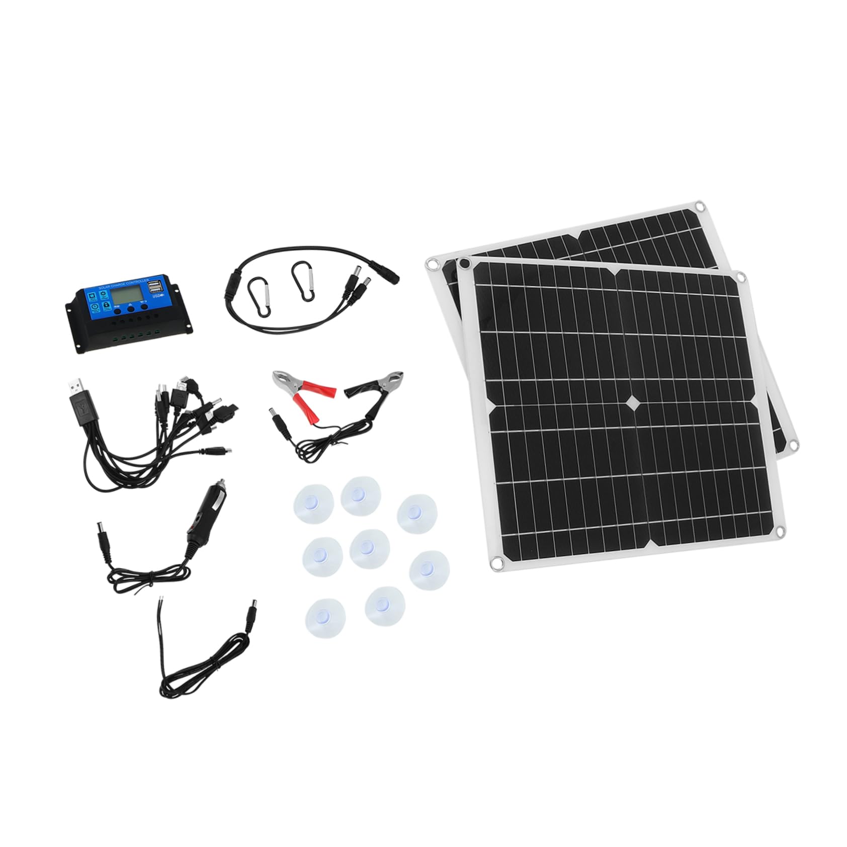 jojofuny Placa Solar Kit Completo Energía Solar Exterior Enchufe Duradero y Fácil De Usar