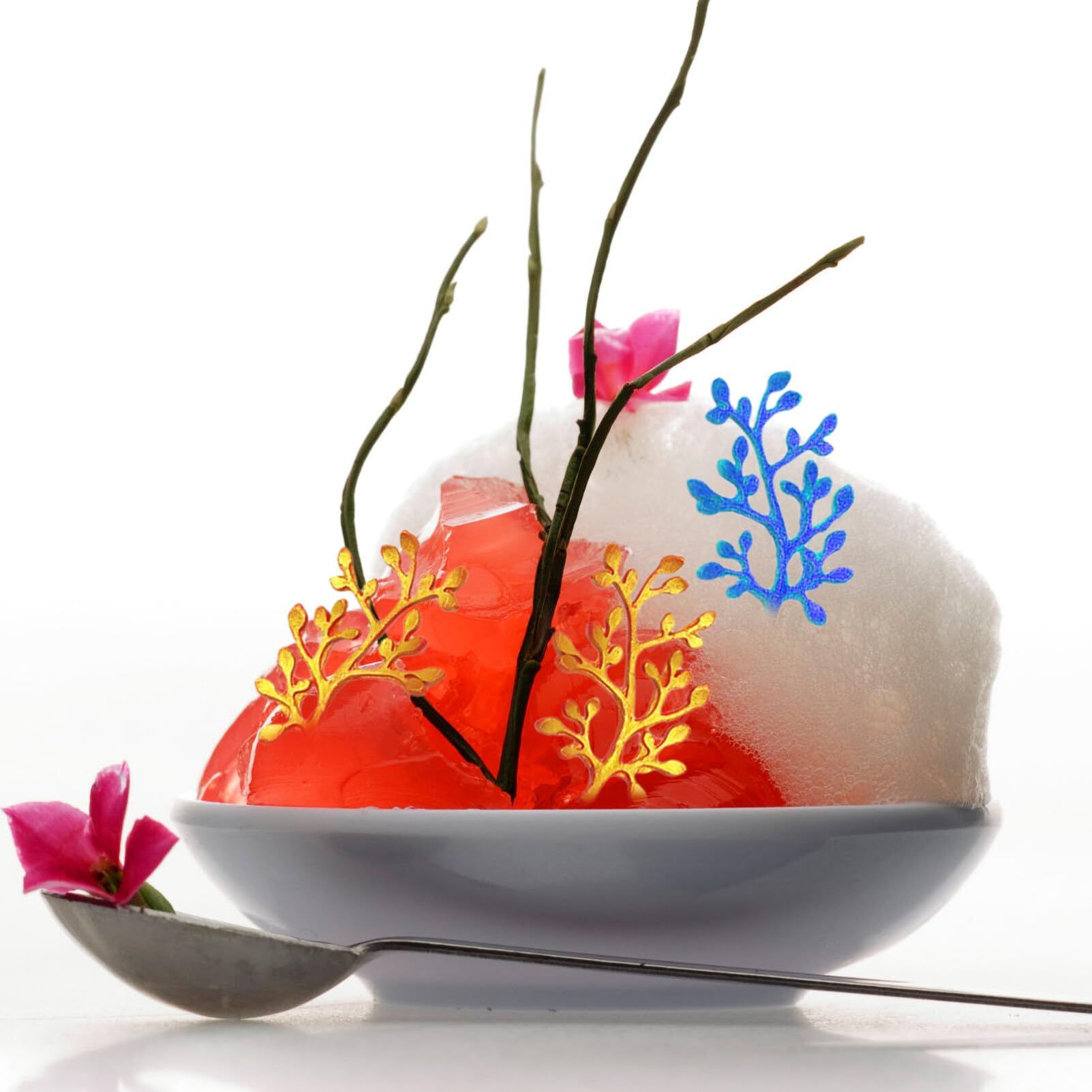 Moule à Fondant en Silicone Feuille 5 Pièces pour Décoration