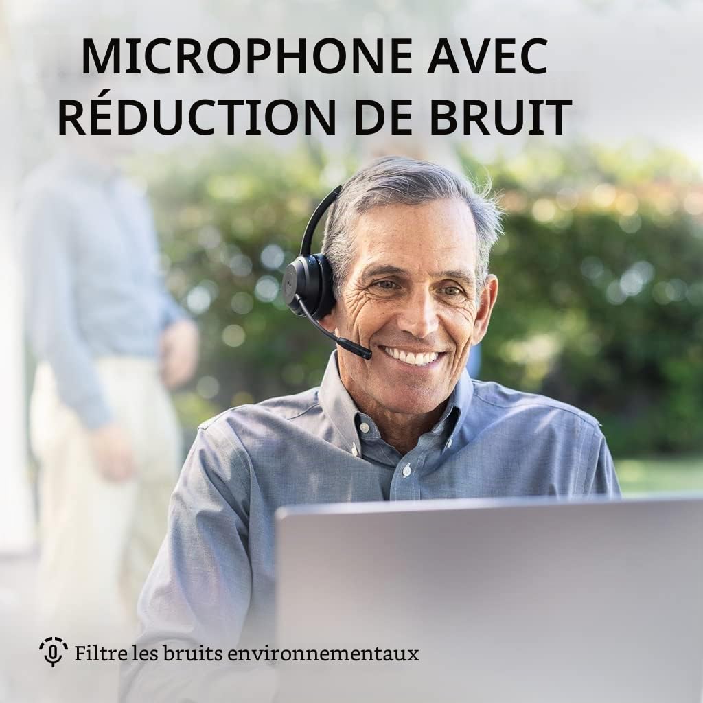 Avantalk Alto Solo - Casque Bluetooth sans Fil avec Micro pour PC et Ordinateur, Solution Bluetooth Qualcomm, Annulation de Bruit CVC, Support de Charge, Bouton Mute et Audio par Câble