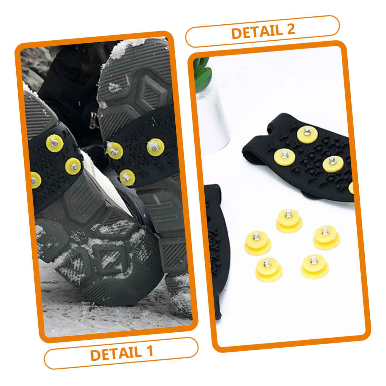 Veemoon Ramponcini Antiscivolo Per Scarpe Ghiaccio Gripper Per Inverno Adatti Diverse Design E Facile Trasportare Per Escursioni E Attività Outdoor