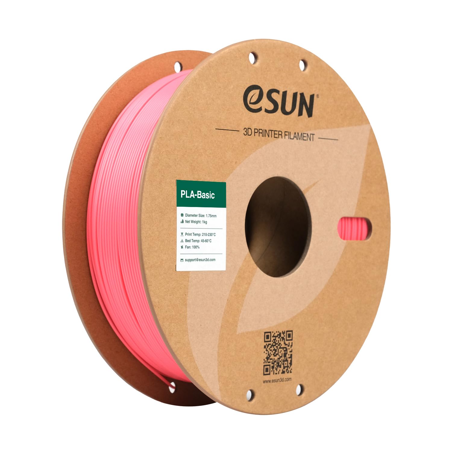eSUN Filamento PLA 1,75 mm, filamento di Basic PLA per stampanti 3D Precisione dimensionale +/- 0,05 mm, bobina da 1 kg (2,2 libbre) Filamento PLA veloce per stampanti 3D, Rosa