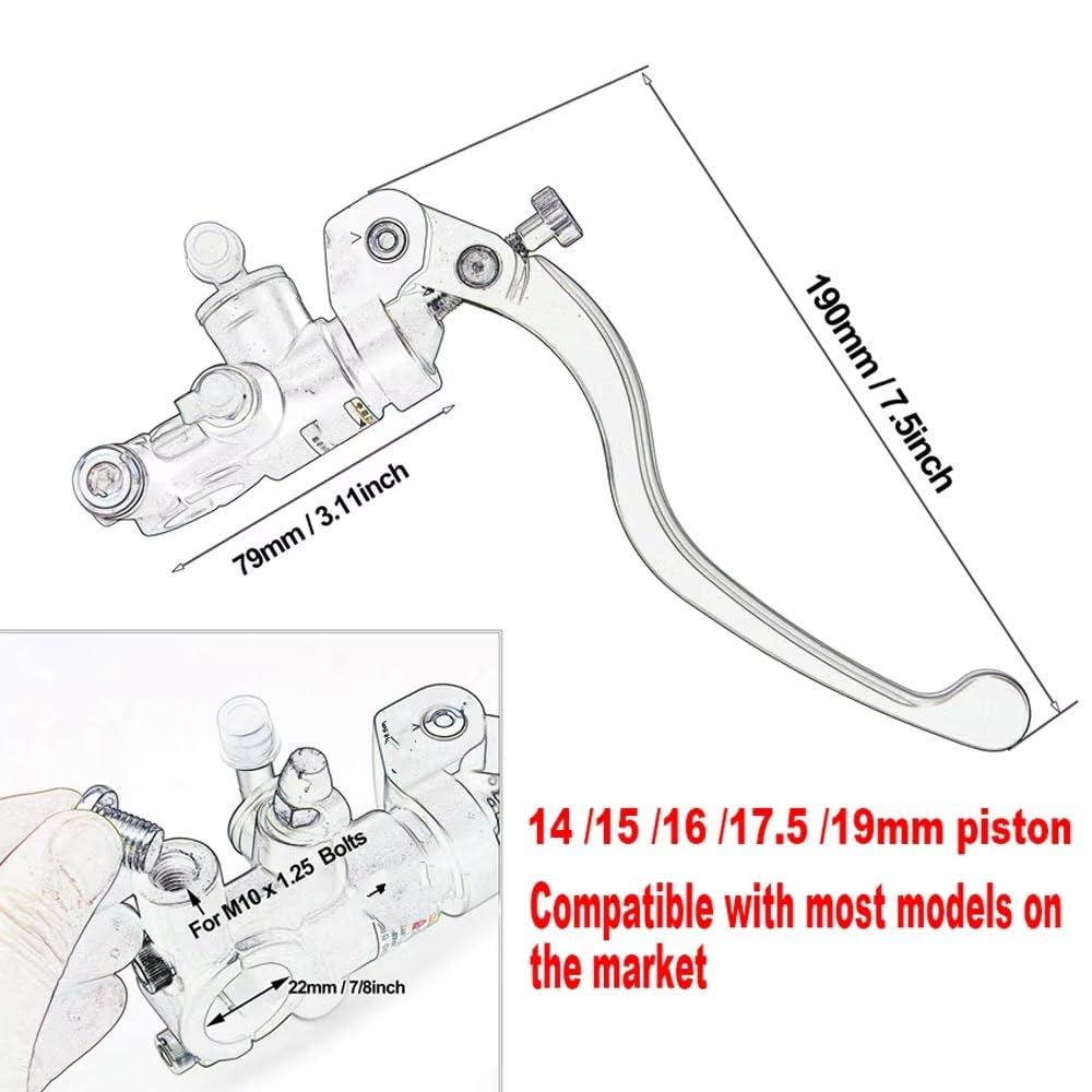 Freno E Frizione Universale Per Moto, Montaggio Radiale, Freno Frizione, Cilindro Principale, Manubrio, Pompa Idraulica, Leve Dei Freni