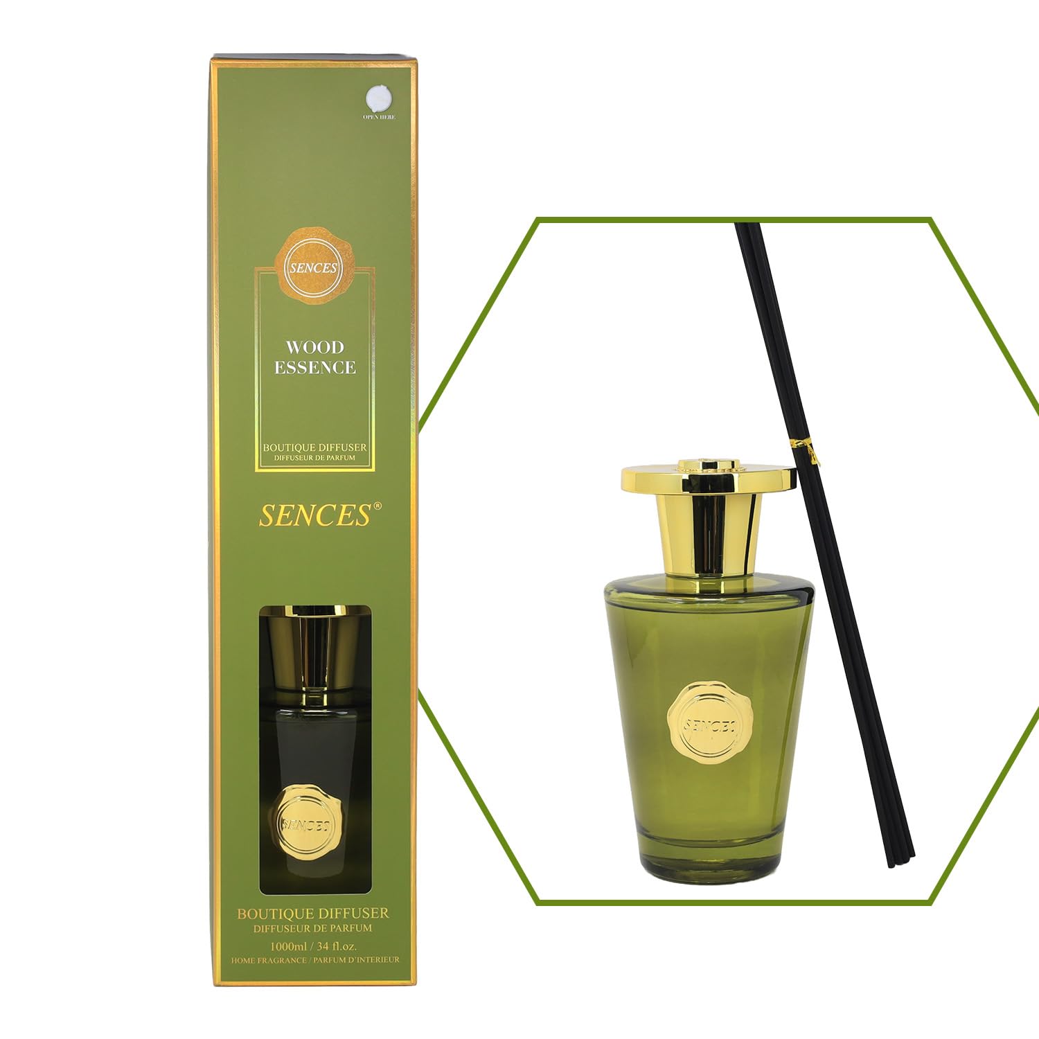Reed Diffuser 1000ml Baltus Wood Essence Air Freshener Aromatherapy Fragrance