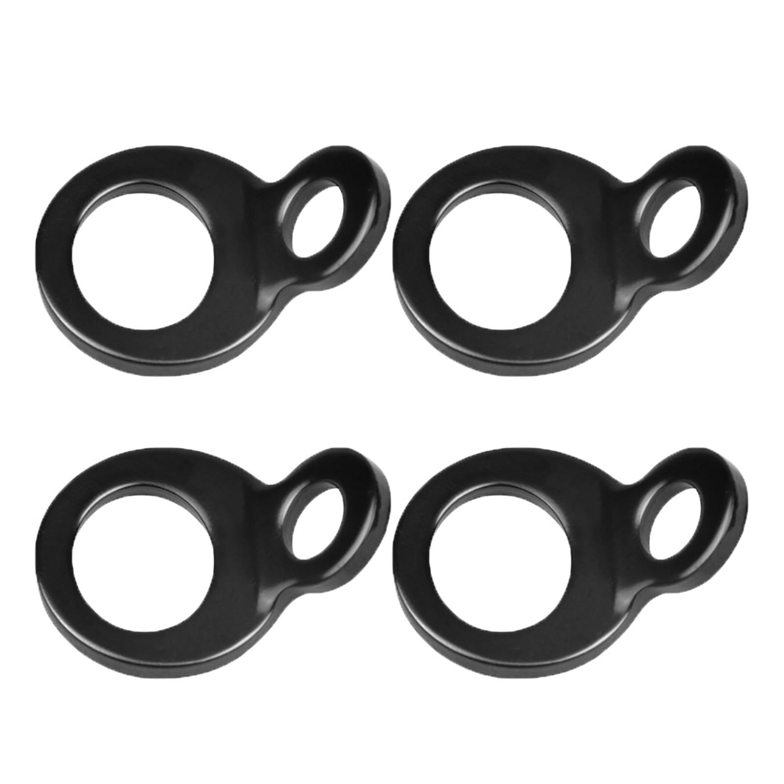 Yvxotrxnk 4 szt. obręcz do paska motocyklowego, ze stali nierdzewnej, do jazdy na motocyklu, ATV, UTV, trailer truck - Heavy Duty Cargo Anchor Points with Black Coating