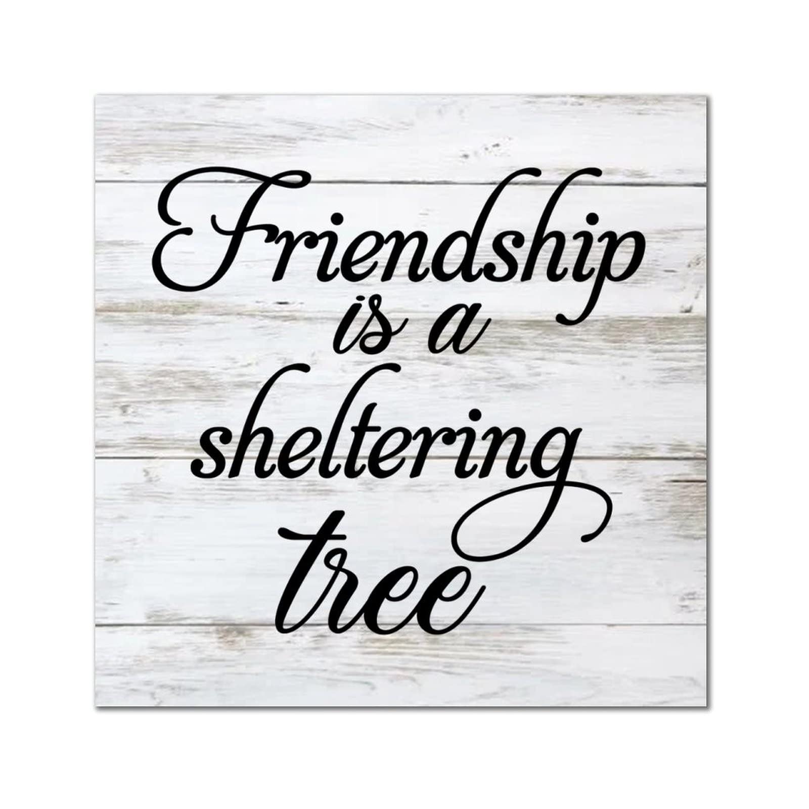 Plaque murale rétro en bois Friendship, l'esprit chaleureux d'une maison