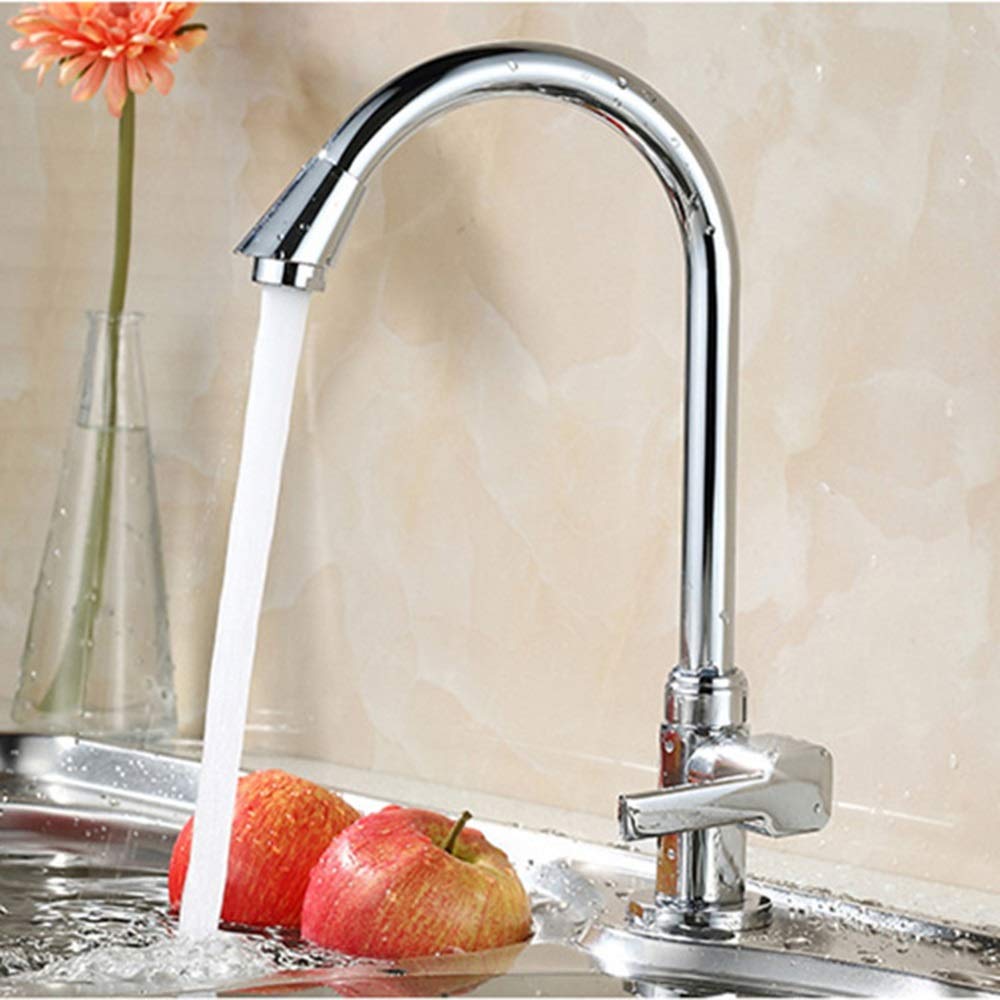 Robinet de cuisine froid simple anti corrosion en acier inoxydable pour évier