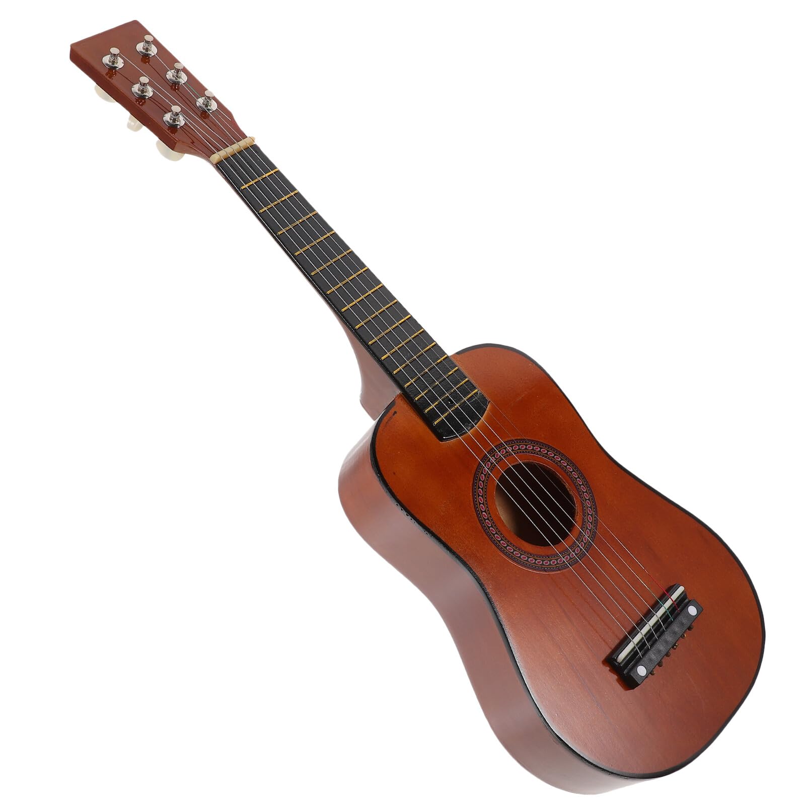 Abaodam Guitarra de Juguete de Madera de 23 Pulgadas para Principiantes Instrumento Musical Educativo para Color Café 1 Pieza Adecuado para Aprendizaje y Desarrollo Musical Infantil