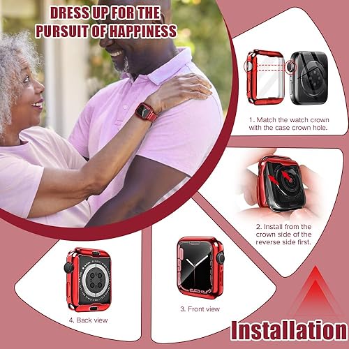 Miniatura 5 de top4cus Funda de 1.496 pulgadas (1.496 in), TPU suave, antiarañazos, ligera, protector de pantalla para Iwatch de 1.496 pulgadas, compatible con