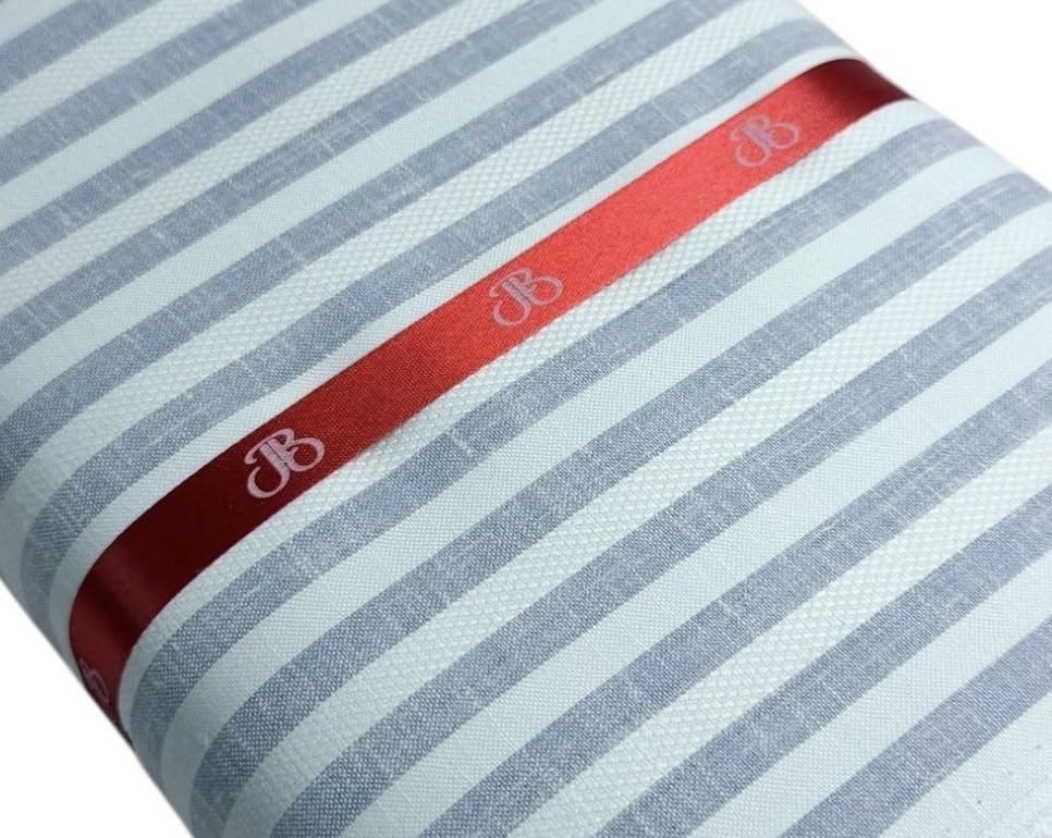Image of JHABAK'S Unstitched Striped Shirt Fabric for Men - Cotton Linen Blend Lining Material - Shirt and Kurta Piece Cloth