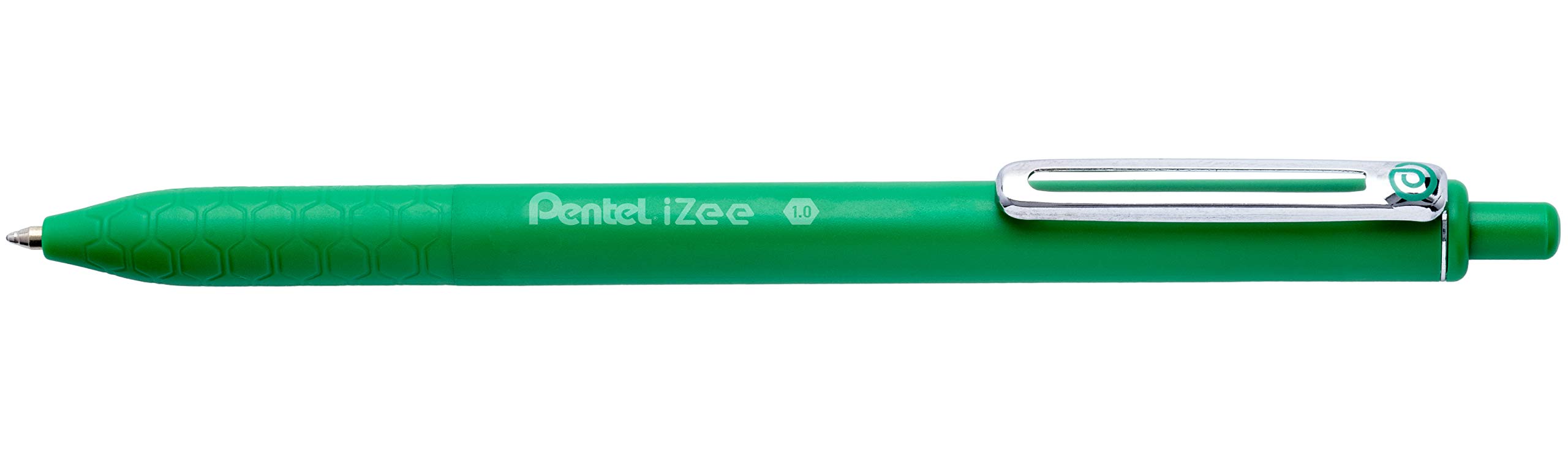 Set Di 4 Penne A Sfera Pentel IZee BX470 Con Ricariche, Colori Assortiti (nero, Rosso, Blu, Verde), Tratto 0,5 Mm, Punta Larga 1 Mm, Meccanismo A Pressione