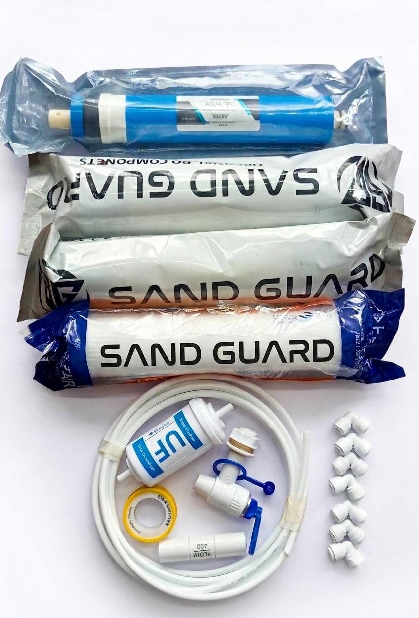 RO Water Purifier Filter Replacement Kit with UF Membrane | Aqua TPC RO Membrane, UF Filter Included, Fittings & Connectors, Complete Service Kit, Easy Installation-image-16