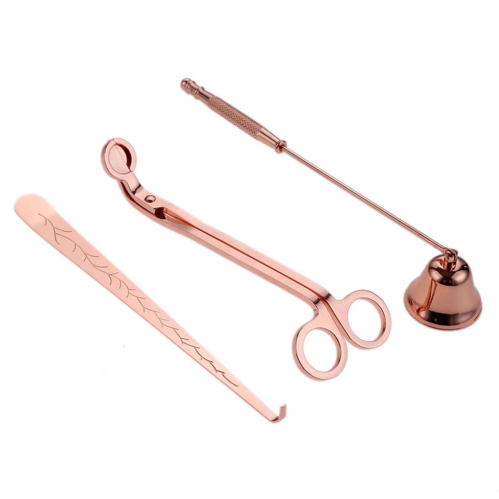 MUXSAM 3-in-1 Candle Tool Set With Snuffer, Wick Trimmer & Dipper - Stainless Steel Candle Maintenance Kit In Gold - View #14