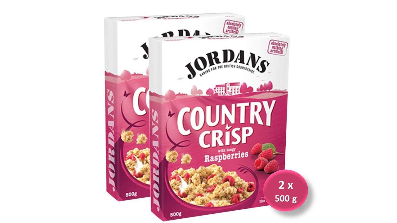 JordansJordans Country Crisp Raspberry 500 gms Pack of 2