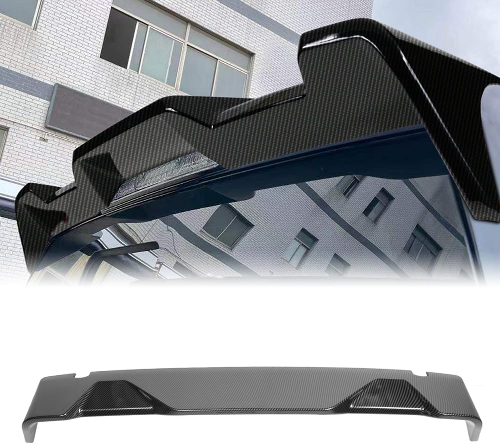 Rear Roof Spoiler, Compatible with 2015-2020 Ford F-150 All Cab & Bed Size, ABS Plastic IKON Style Carbon Fiber Print(CFL) Car Window Top Spoiler Lip Wing