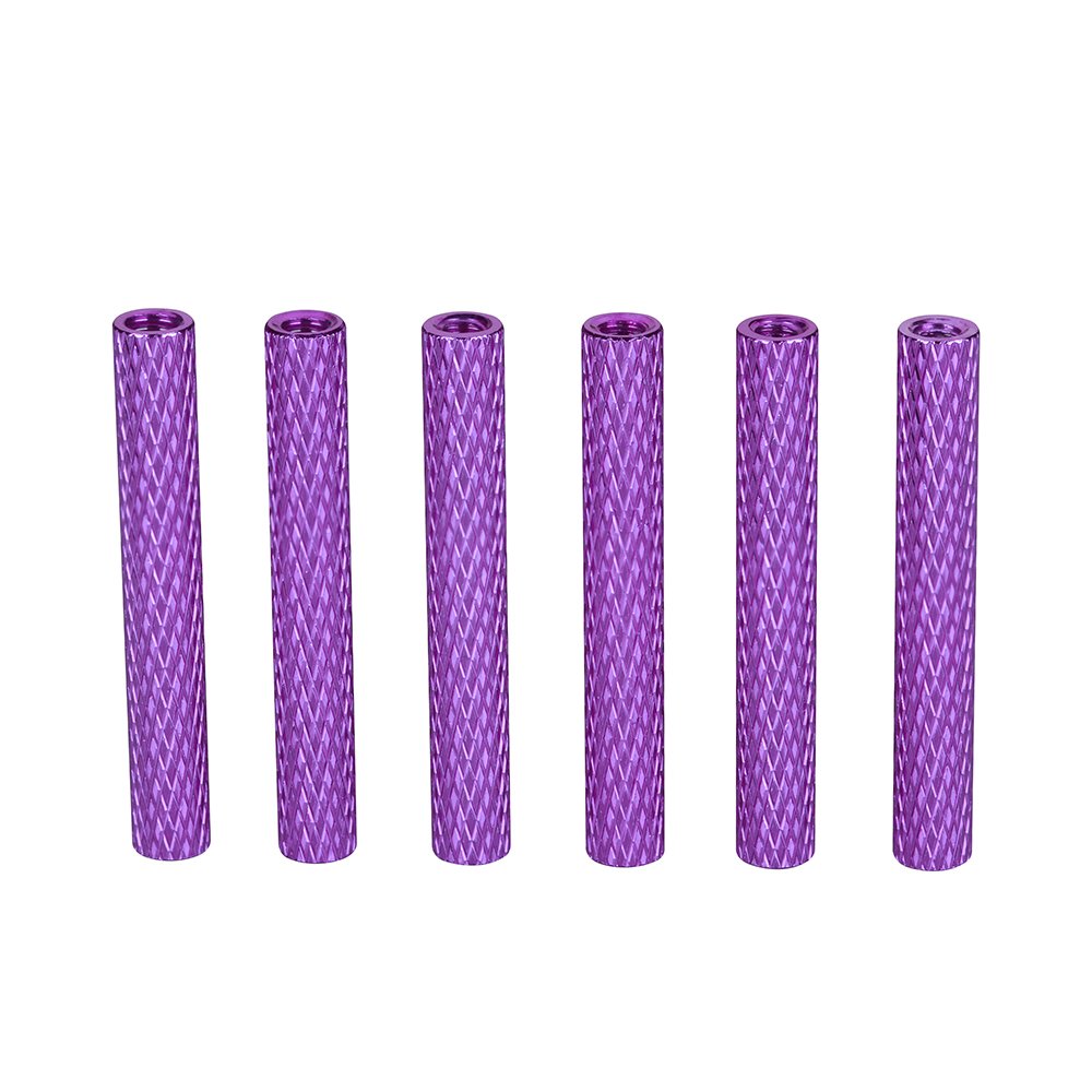 ZSJ New Upgrading Aluminum Alloy Standoff KIT with Screw 50pcs M3X30mm Knurled Standoff with 100pcs M3X6mm 7075 Button Socket Aluminum Screw (Purple)-image-25
