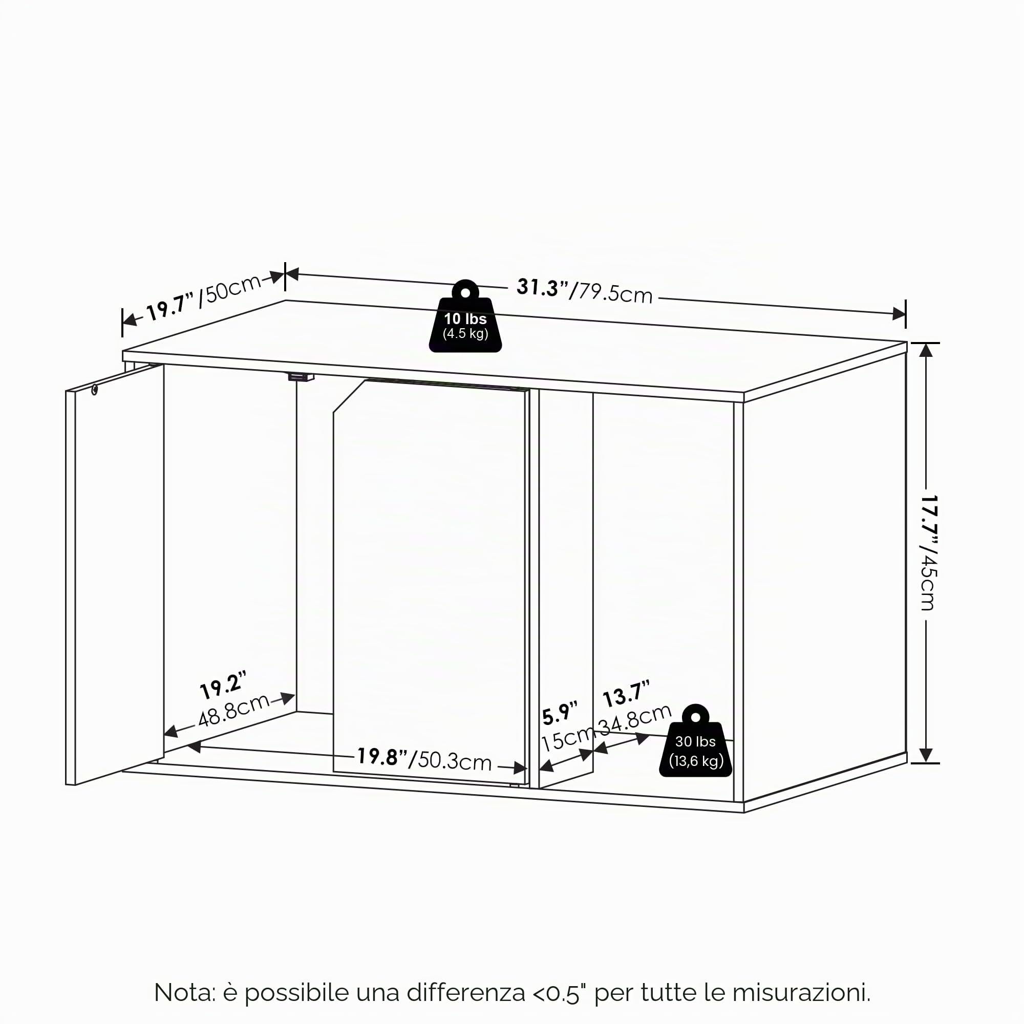 Furinno Peli Contenitore per lettiera, Americano