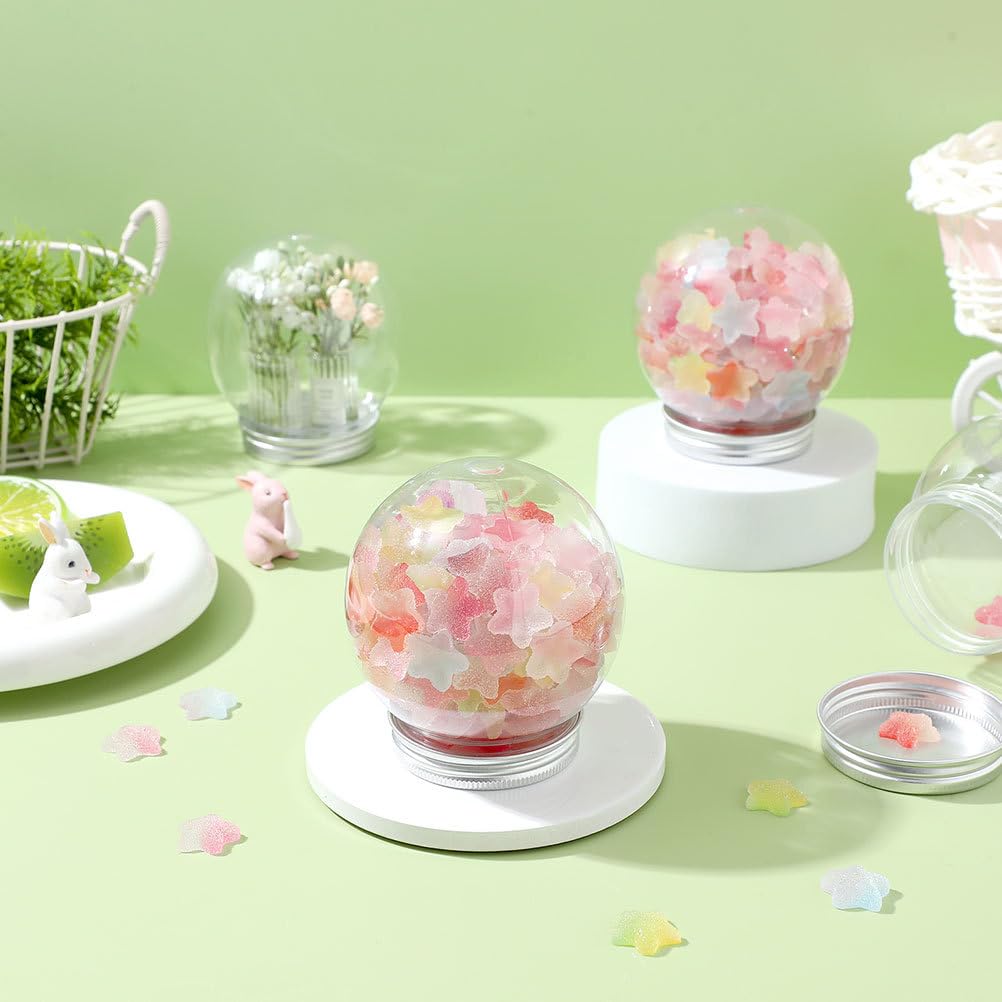 JOINPAYA 9-teiliges Schneekugel-partyzubehör: DIY Transparente Kunststoff Schneekugel Mit Drehver FüR Partydekoration Und Bastelsets Zur Lagerung Von SüßIgkeiten Und Geschenkideen