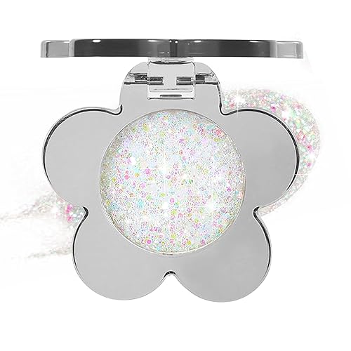 Erinde Sombra de ojos con purpurina única, paleta de polvo prensado de sombra de ojos con purpurina mate, ultra mezclable, de larga duración,