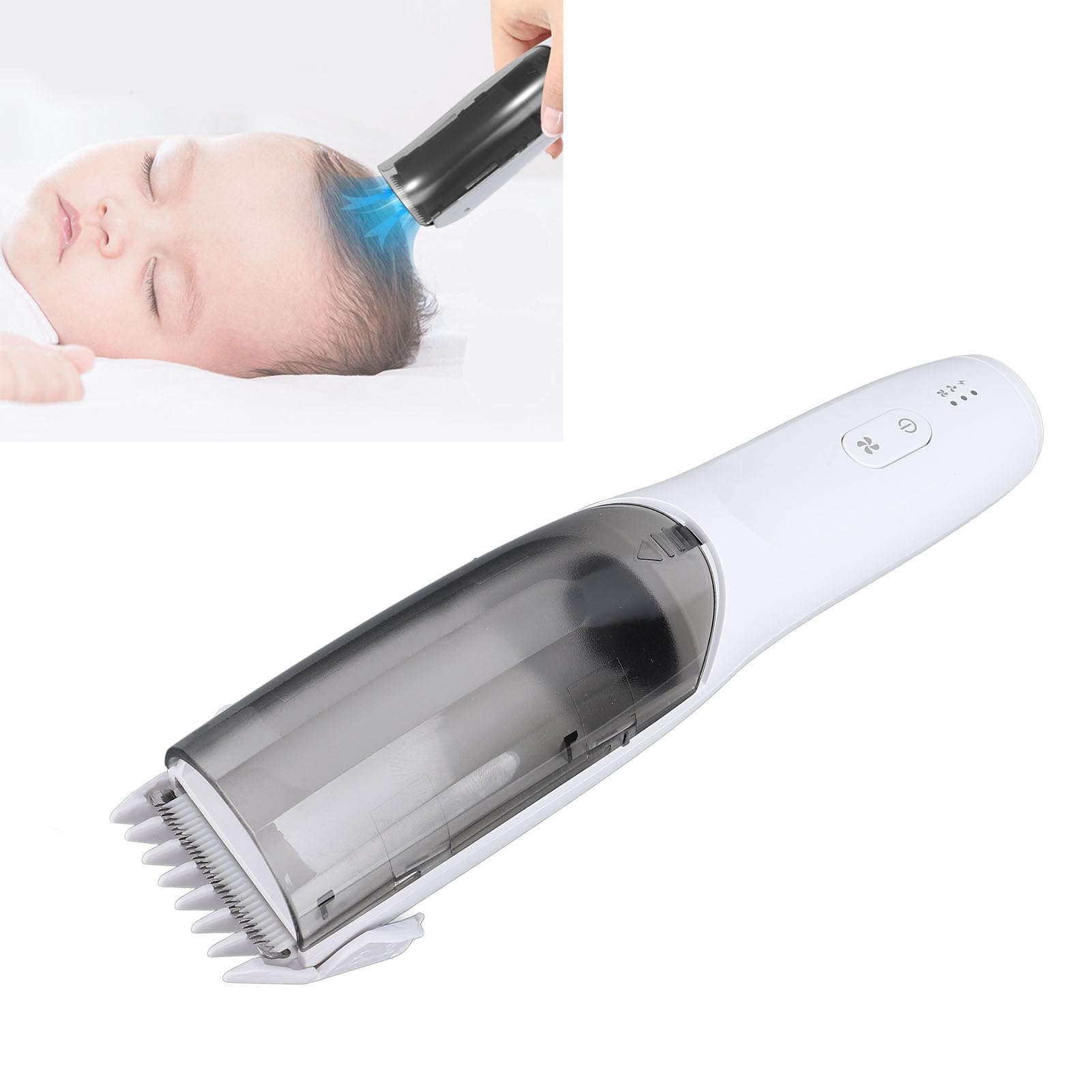 Generic Cortador de Pelo Eléctrico para Niños, Cabezal Suave y Redondeado, Clip Silencioso para bebé Recién Nacido, 8,07x1,85 Pulgadas, Plástico, 1 Unidad