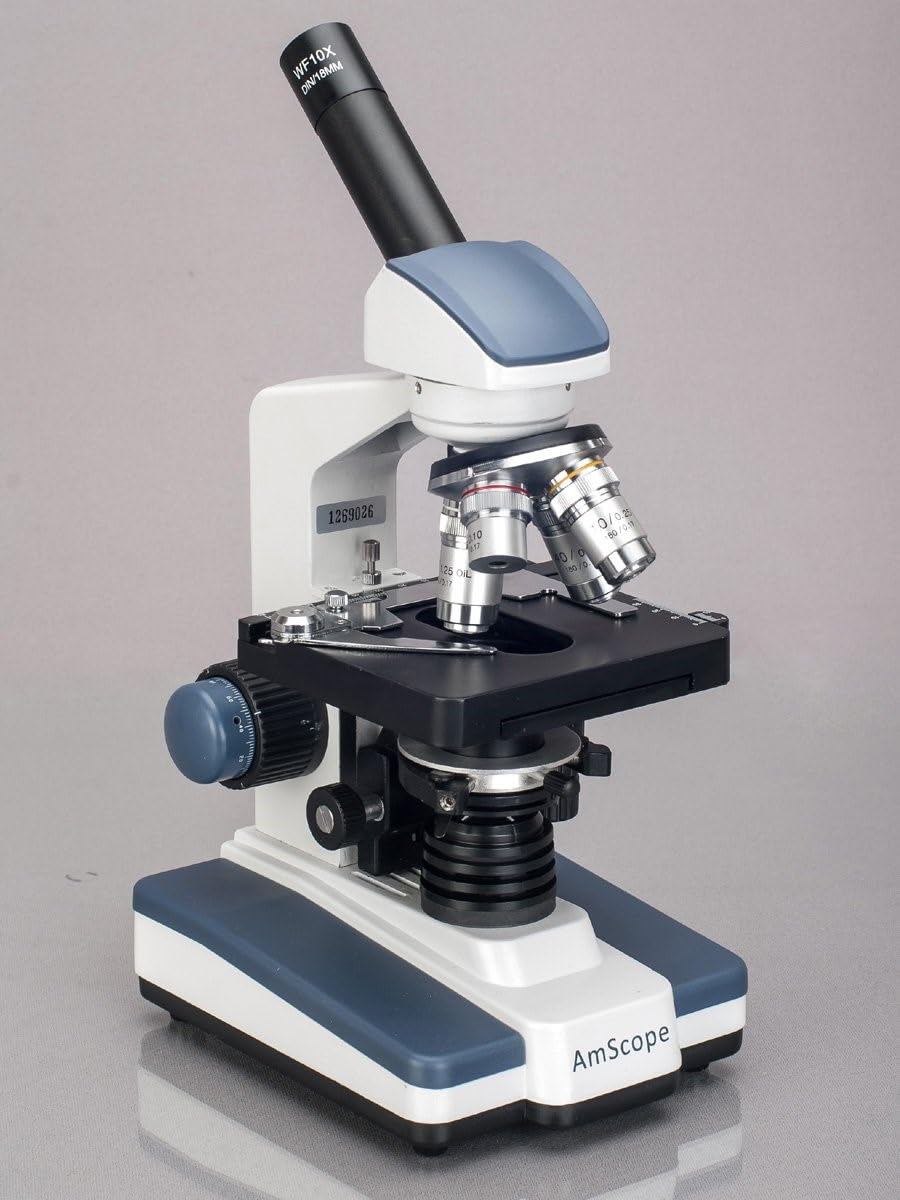 Image secondaire de 40X-2500X LED Digital Monoculaire Compound Microscope avec scène 3D
