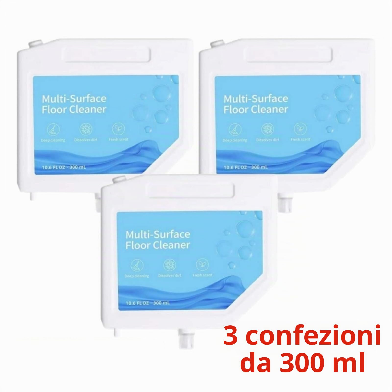 Soluzione detergente speciale for pavimenti multisuperficie da 300ml, compatibile con Dreame L10s Ultra S10 S10 PRO S10 Plus, detergente multiuso for pavimenti(300mlx4)