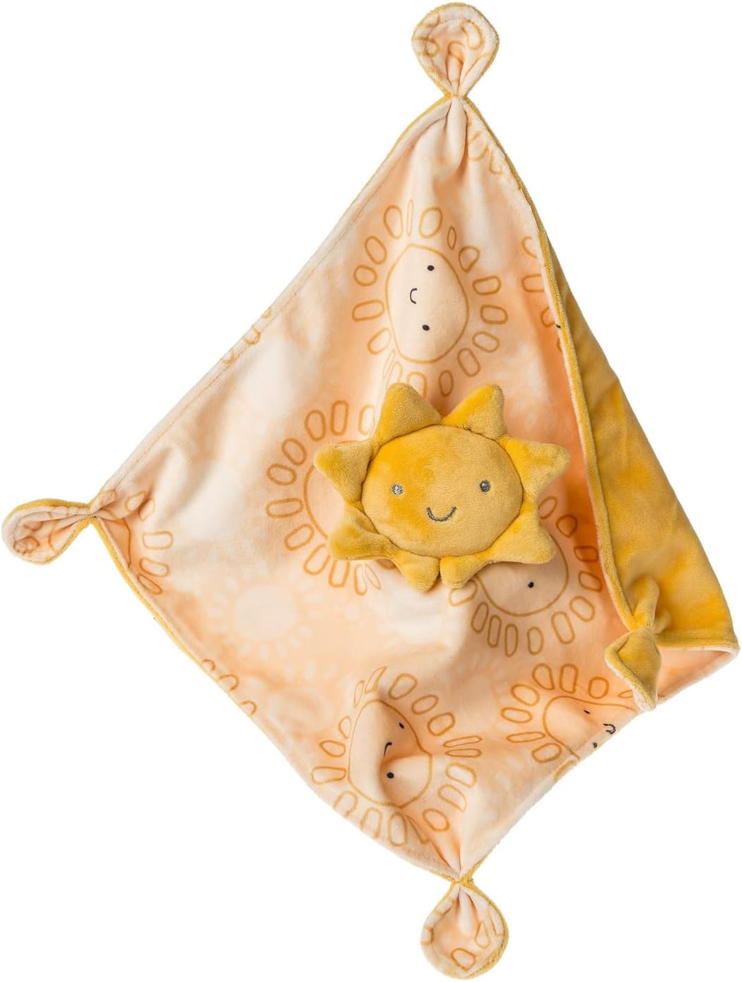 Mary Meyer Sweet Soothie Lovey Security Blanket, 10 x 10-inches, Sunshine