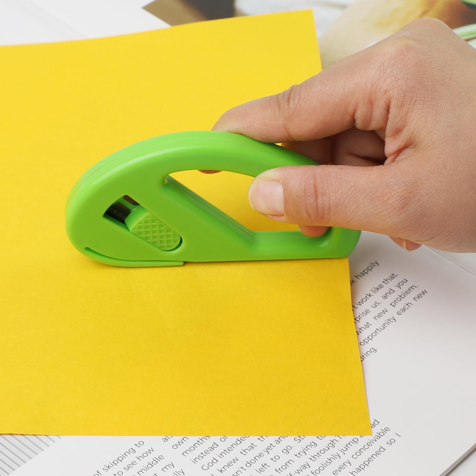 Nożyk do papieru prezentowego Schneider Wrapping Paper Cutter: 4 sztuki mini krajalnica do papieru z otwieraczem do listów, Gift Wrap Cutter na urodziny Boże Narodzenie papier do rękodzieła