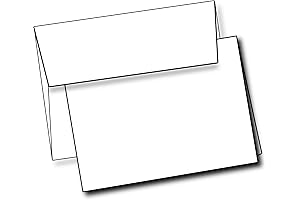 Printable 5x7 Heavyweight Greeting Note Blank White Cards And Envelopes (40 Pack)