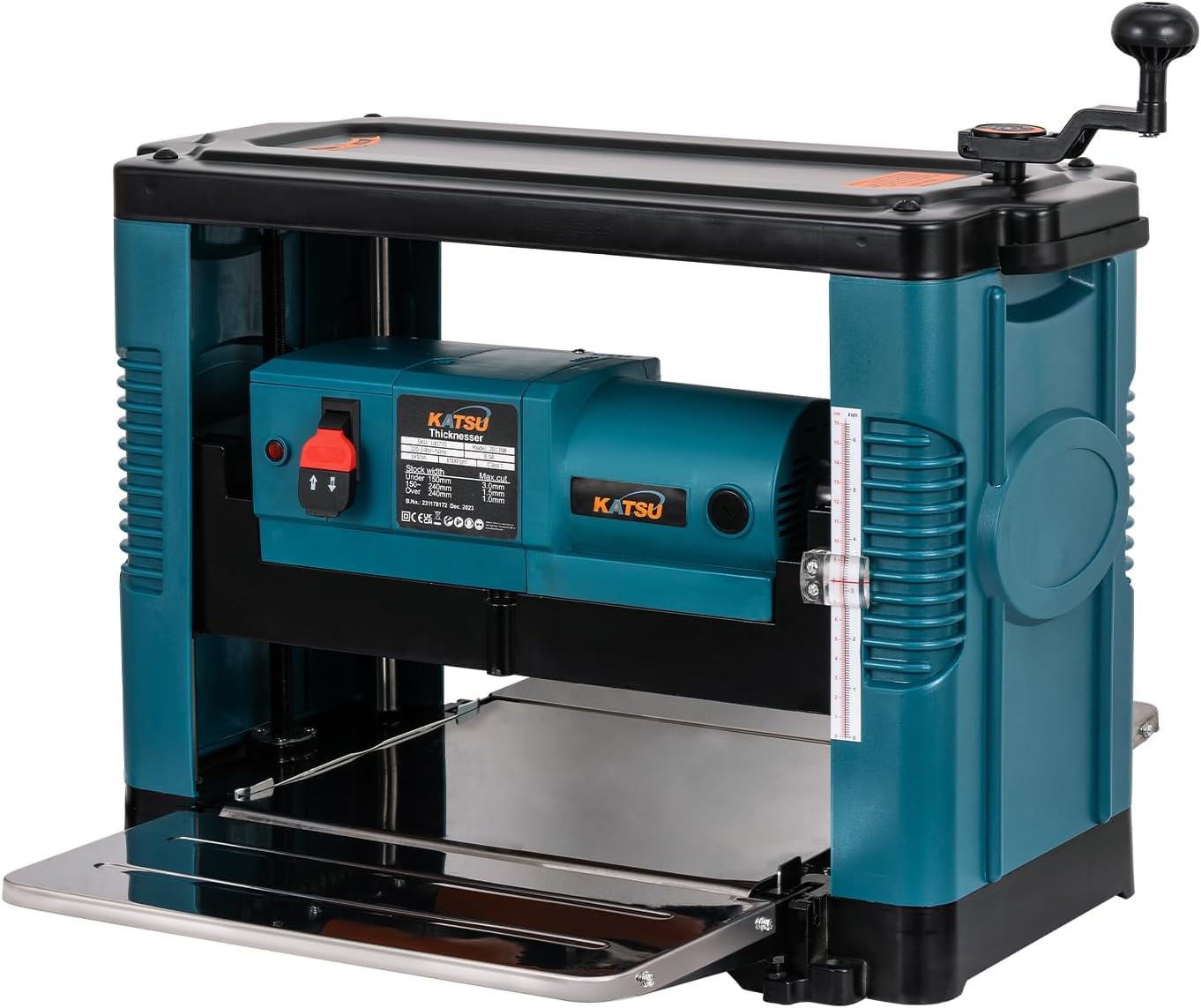 KATSU Tools Pialla a Spessore 1850W 330 mm con Set Lame HSS di Ricambio per Lavorazione del Legno