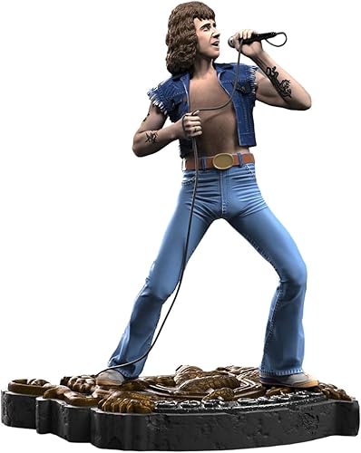 Knucklebonz - Estatua coleccionable de edición limitada de Bon Scott (solo 3000 creados) - Icono del rock, con licencia oficial, incluye CoA