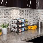 Stackable Can Rack Organizer, Storage for 36 Cans, 3 Tier Can Storage Dispenser Rack Holder for Kitchen Cabinet Pantry Countertop, Bronze - Image 2