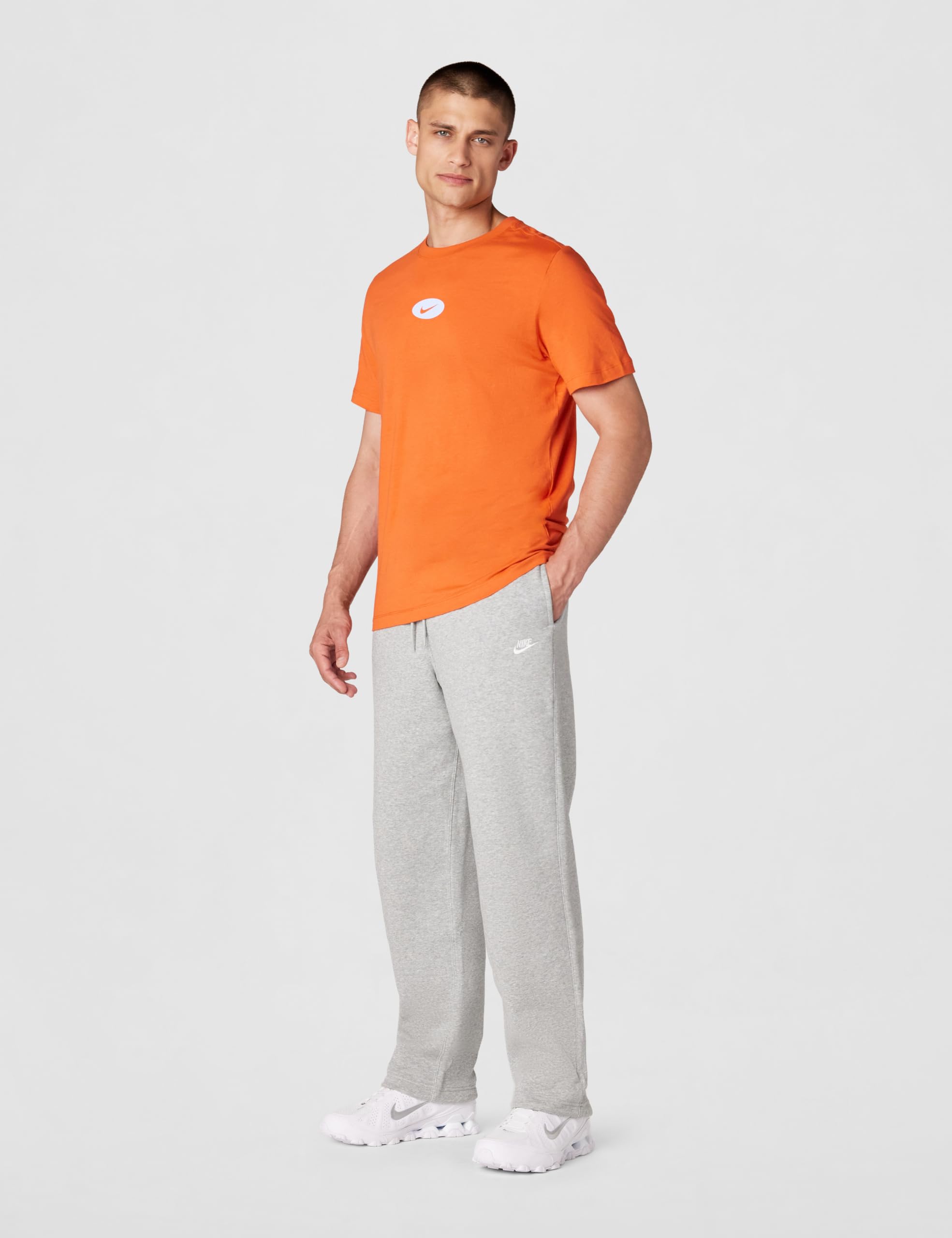 Nike Club spodnie bungee z polaru dla mężczyzn, Dk Grey Heather/Lt Smoke Grey/White, IF0488-063, S