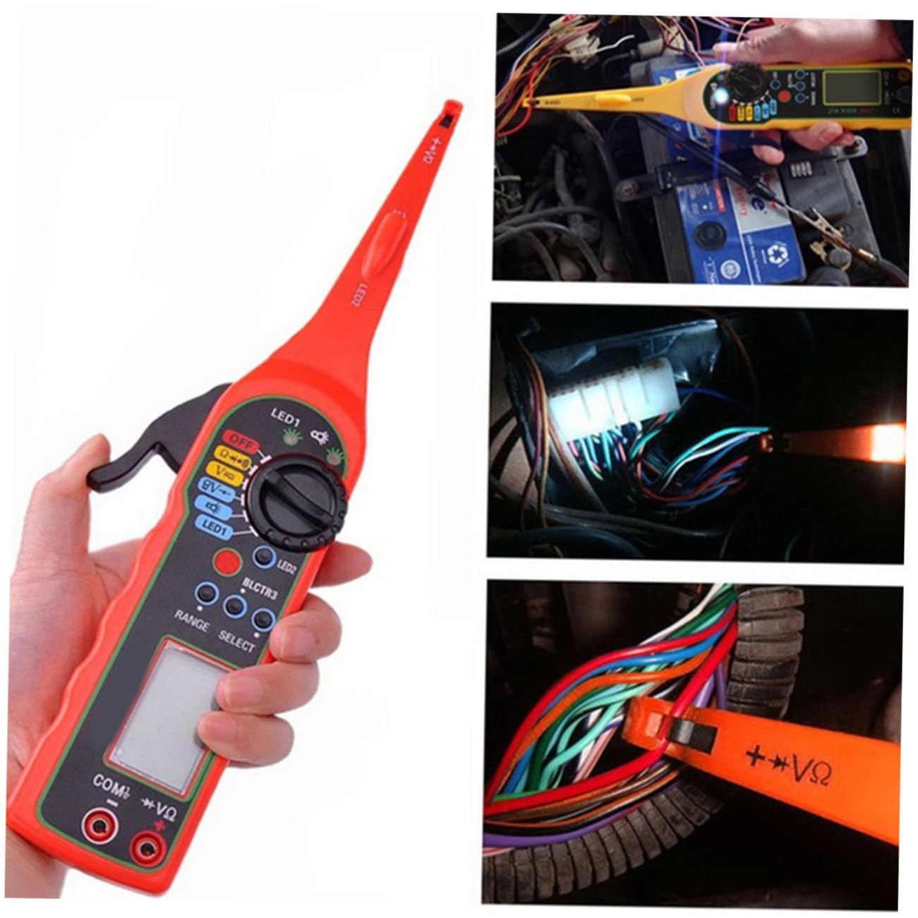 Angoily Tester Per Fusibili Per Auto Ad Azione Rapida - Misuratore Compatto Per La Tensione Del Veicolo Con Spia Di Prova Per Uso Automobilistico