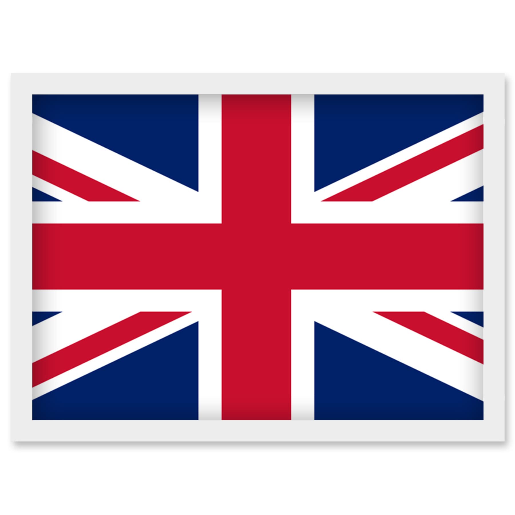 Artery8 United Kingdom of Great Britain and Northern Ireland National Flag Patriotic Vexillology World Flags Country Region Poster Artwork Framed Wall Art Print A4