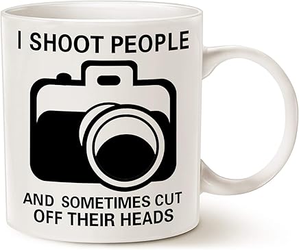 Funny photographe Mug à café Jour de Père et Mère de Jour Gifts – I Shoot People et Parfois coupées de leurs Têtes – Gag Gifts Unique pour amateur de photographie en céramique Tasse Blanc, 396,9 gram par Latazas dear dad mug default