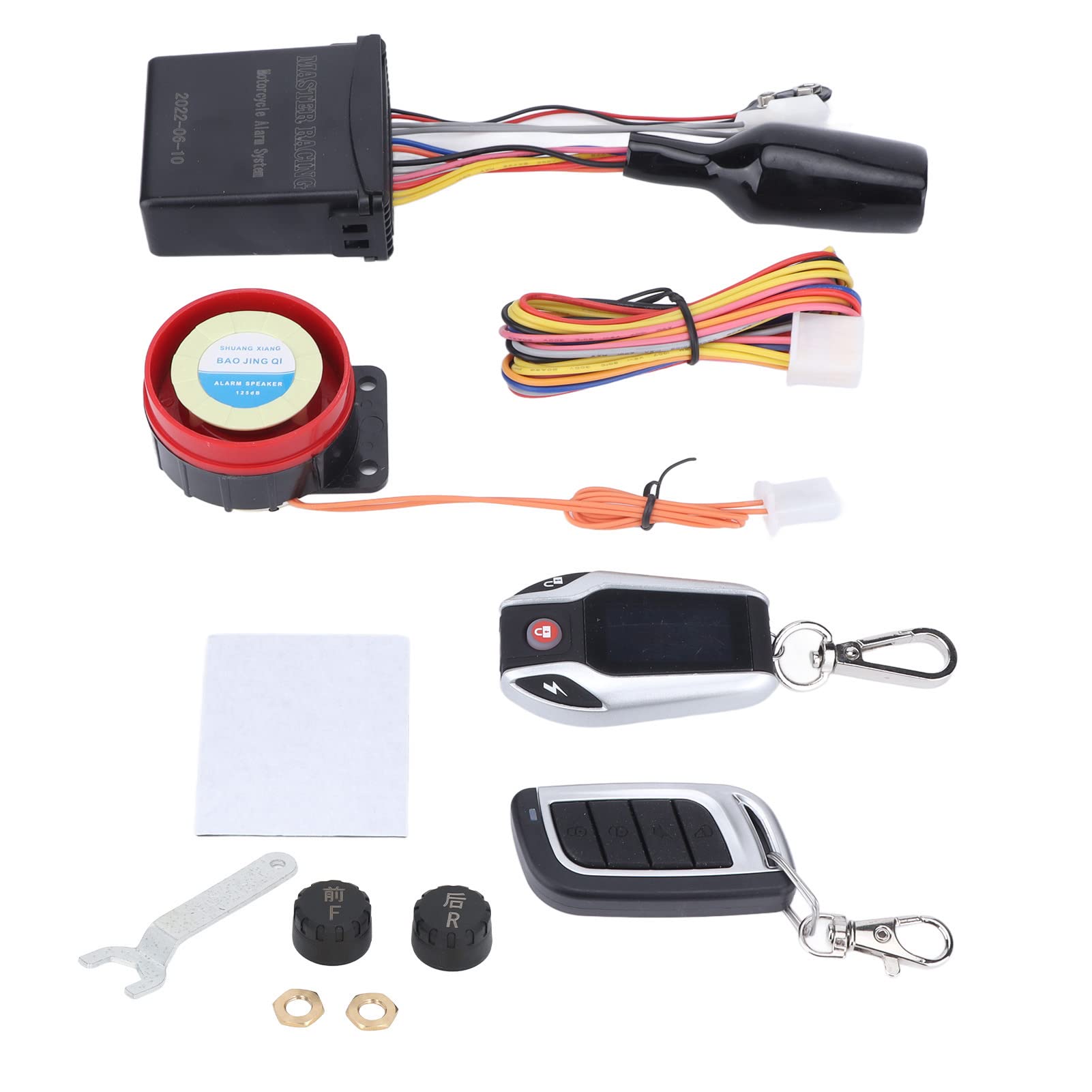 di Allarme per Moto a 2 Vie Altoparlante 105125db, Chiave Remota, Impermeabile, Sblocco Automatico della Serratura, Utilizzato Universalmente in Motocicli a 12 (con