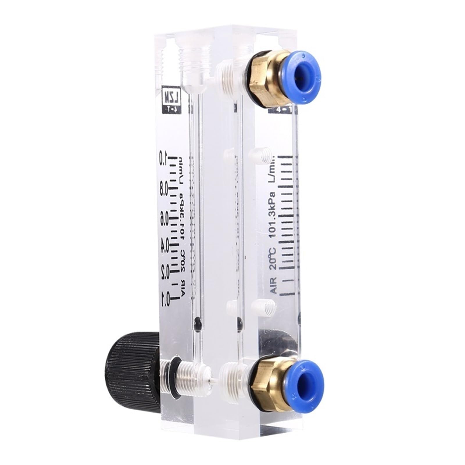 Medidor de flujo de área variable acrílico ABKP-4T de 0,1 a 1 l/min, rotámetro de gas ajustable for montaje en panel, controlador de caudal de aire.