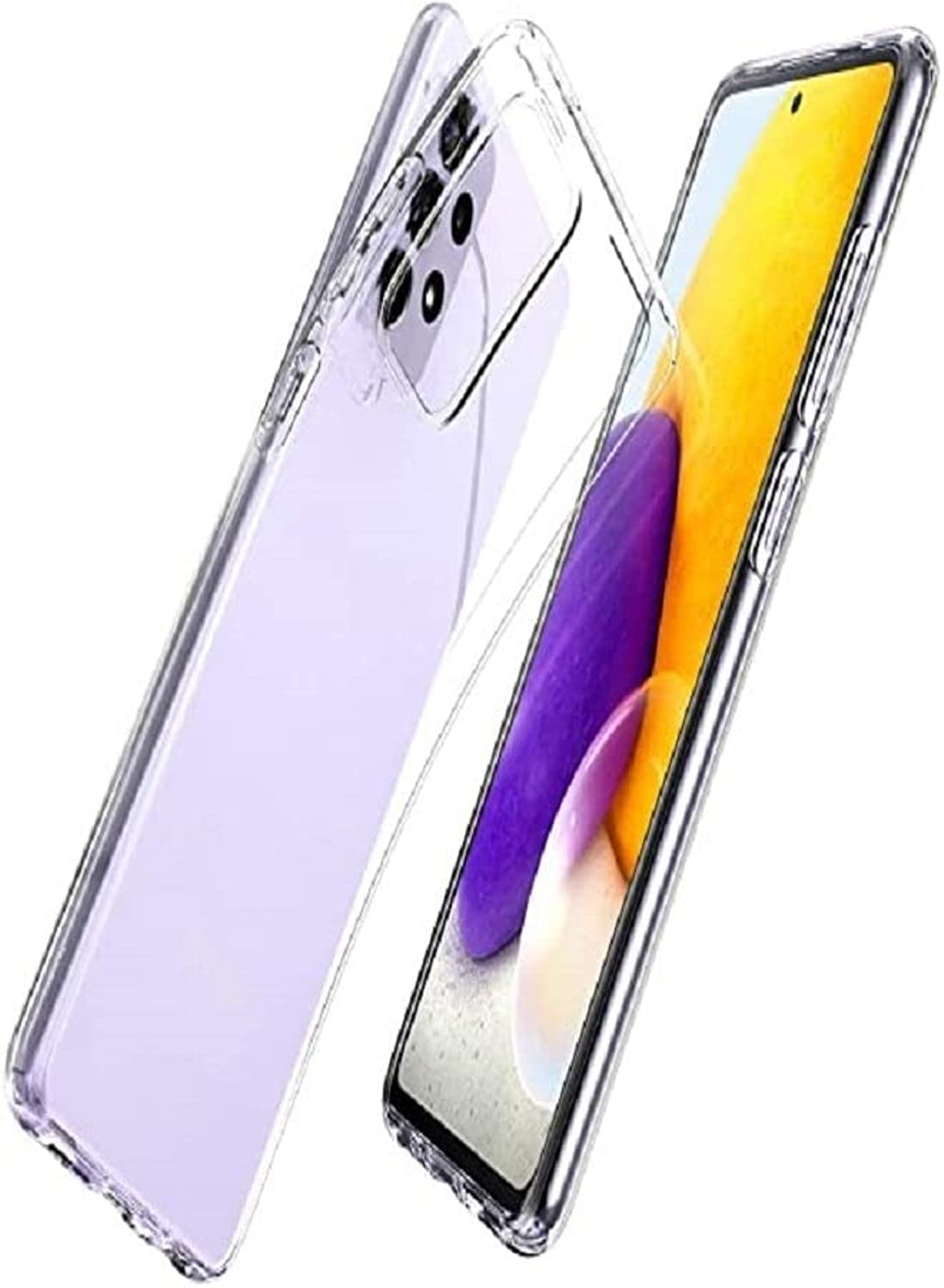 Protective Case Cover compatible with Samsung Galaxy A72 Clear