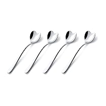 Alessi Big Love AMMI01CUS4 – Set di Cucchiaini da Gelato di Design in Acciaio Inossidabile 18, 10, 4 Pezzi