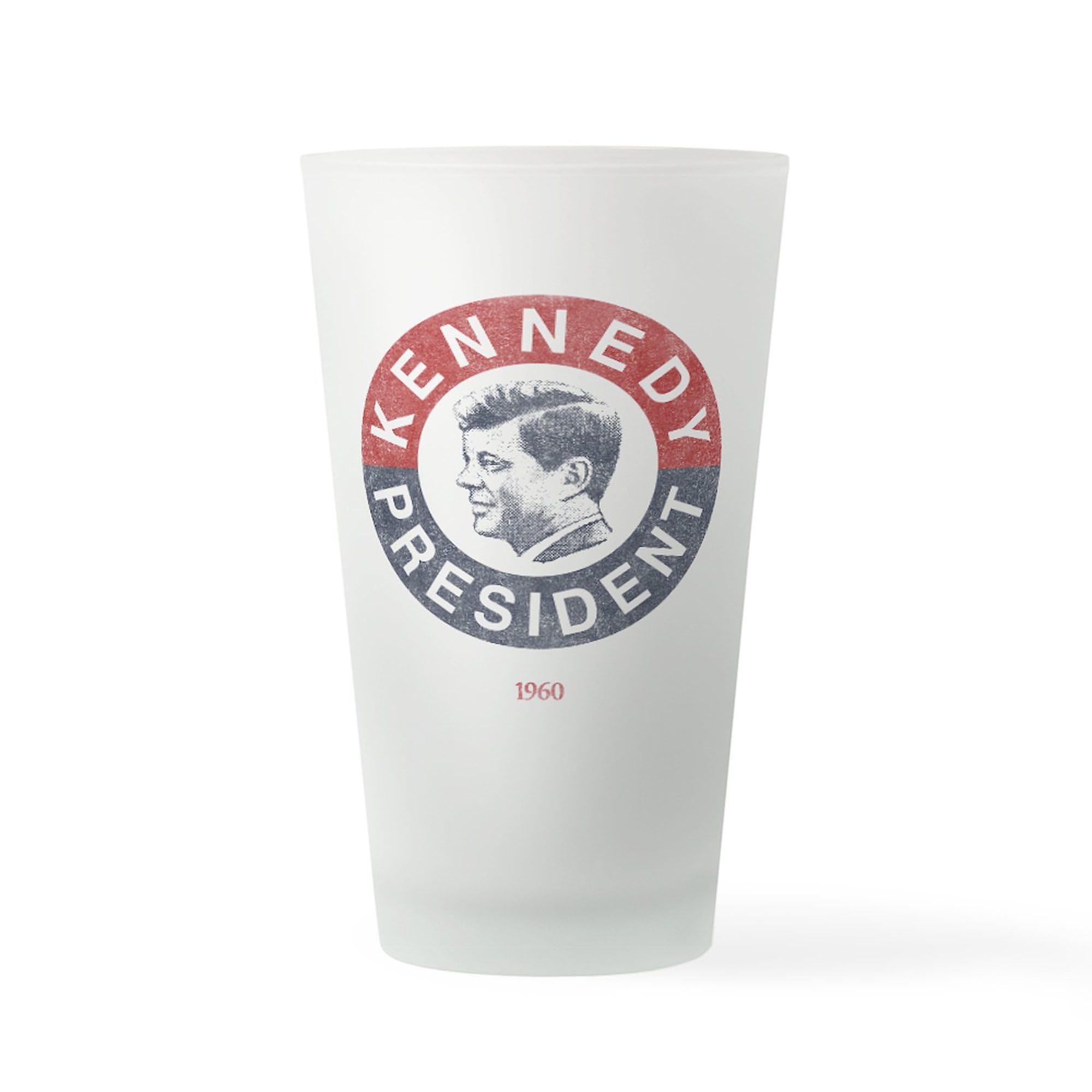 CafePress JFK For President Pint Glass Pint Glass, 16 oz. Drinking Glass