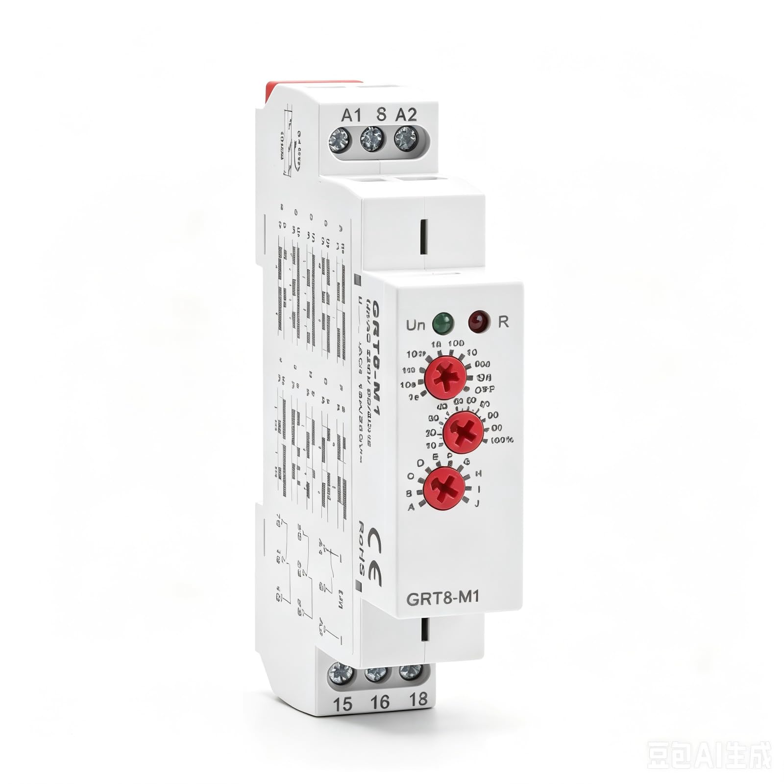 Relais temporel GRT8 M1 multi-tension avec delai reglable