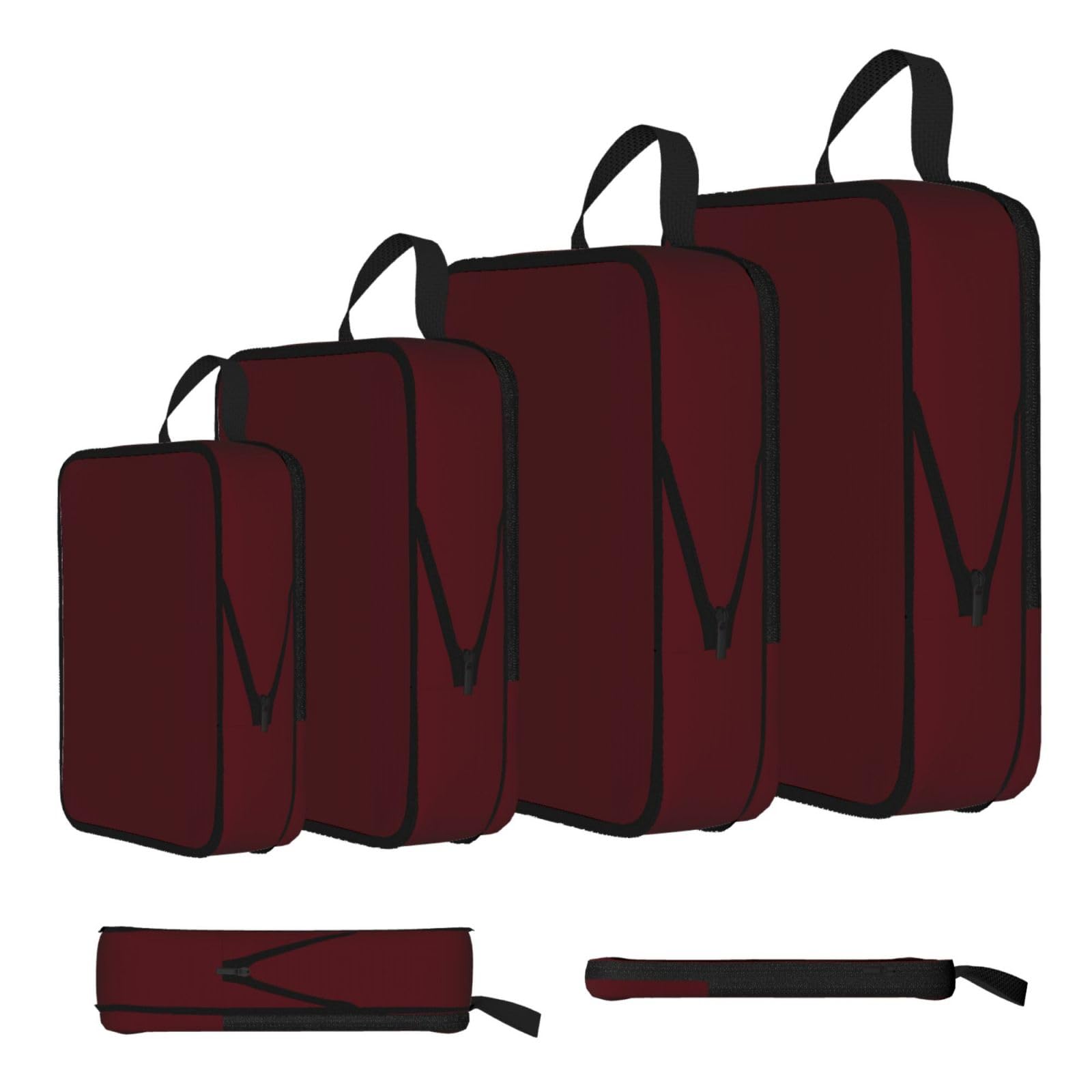 Wine red Compression Packing Cubes 4 Piece Set