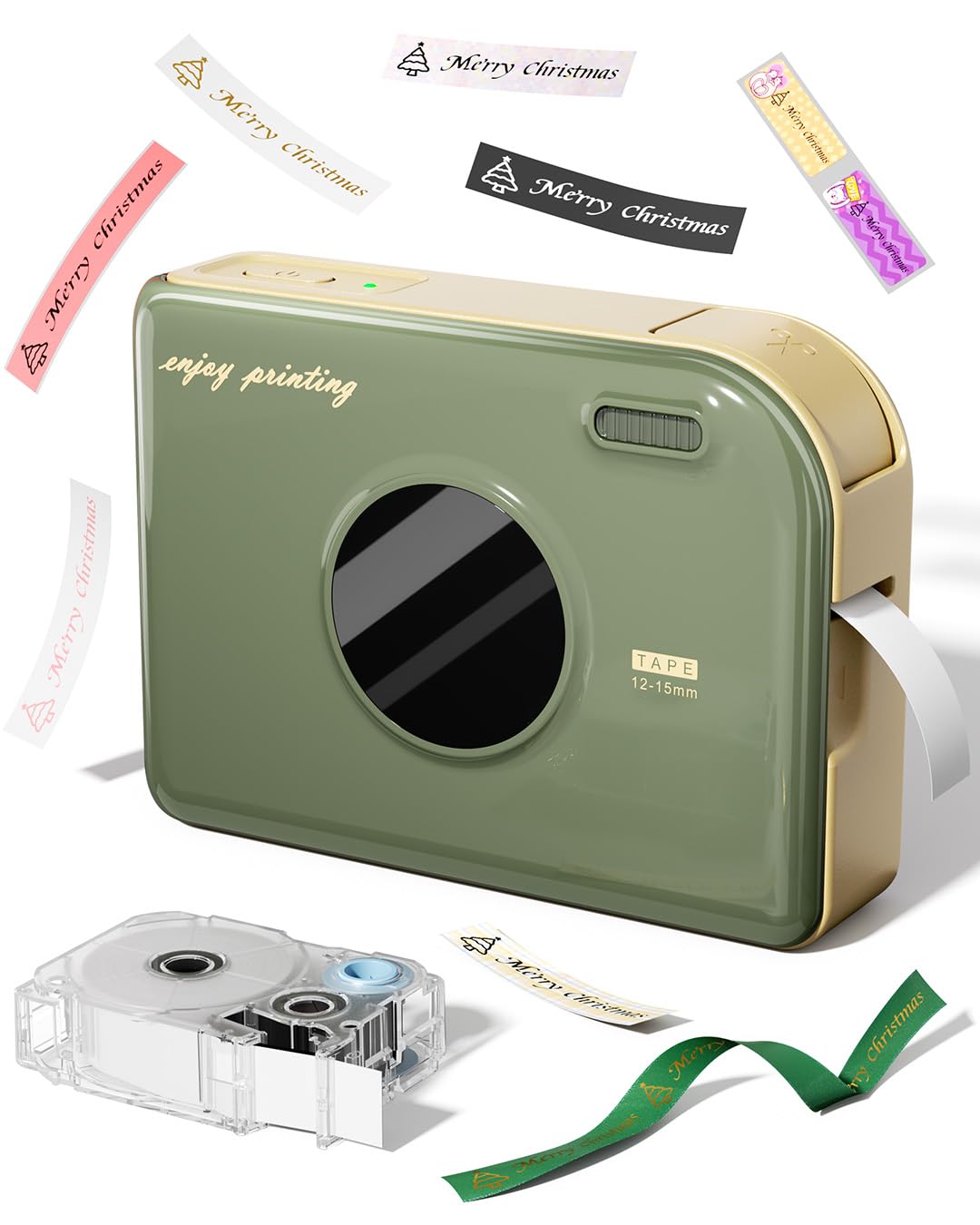 Phomemo Label Printer, A30 Thermal Transfer Printing Bluetooth Wireless Portabel Small Label Maker Machine, Mini Sticker Printer Rechargeable for Christmas Decorations, Cloth Name Tag, In/Out Door Use