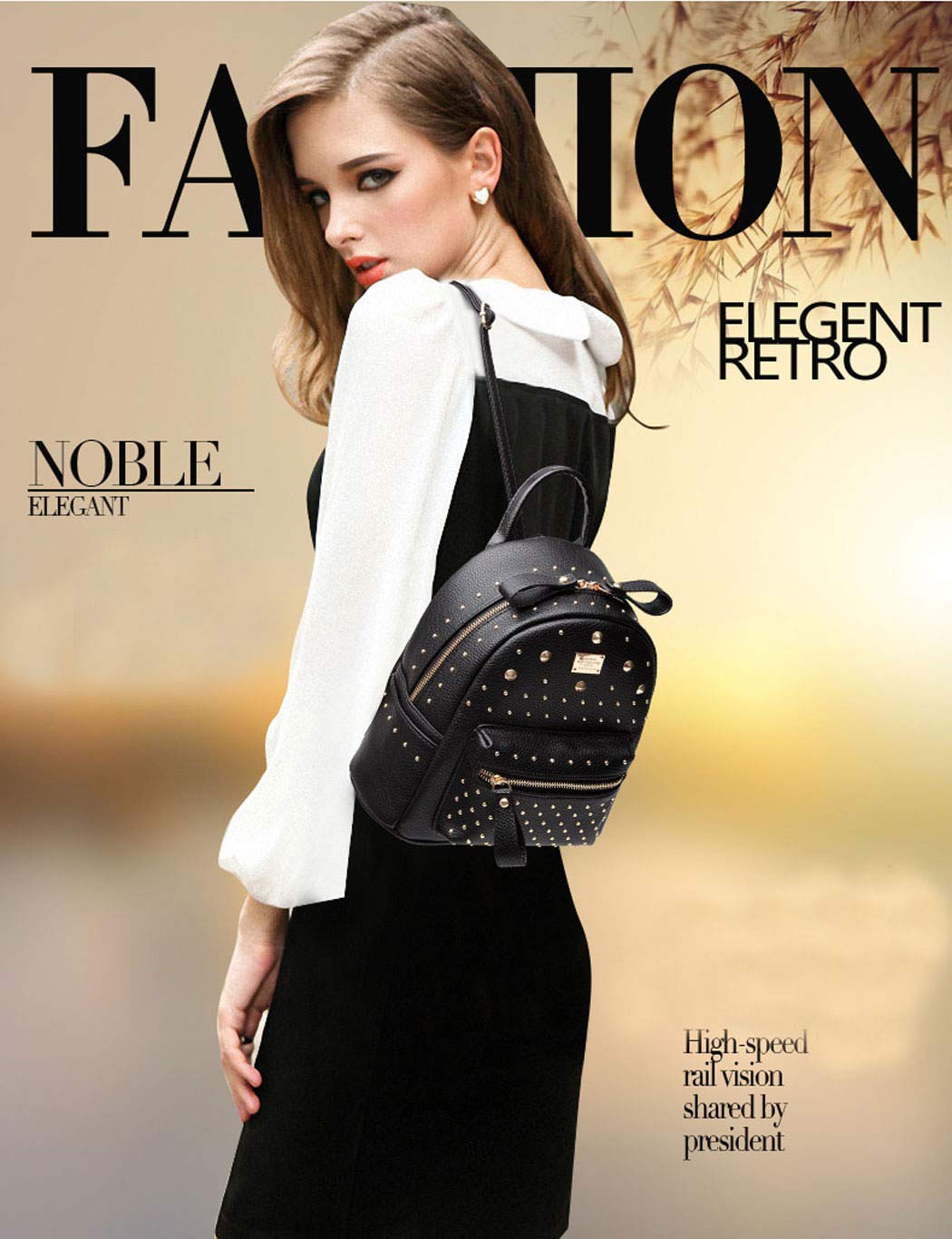 DEERWORD Donna Borse a Zaino Borsa a Zainetto Elegante Tracolla Zaini Firmate Marca Zainetti Antifurto PU pelle 5255 1 pz